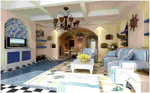 现代仿古砖风格效果图