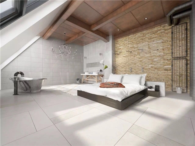 现代仿古砖卧室应用效果图