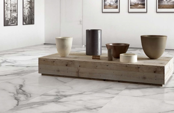 冷色调现代仿古砖效果图