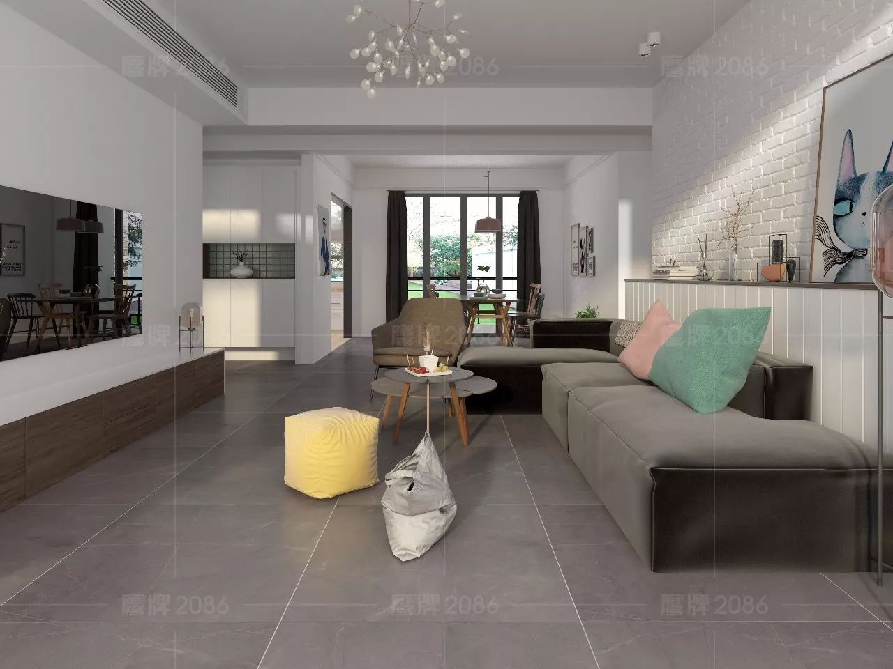 宅家看设计——鹰牌2086北欧风全屋设计方案