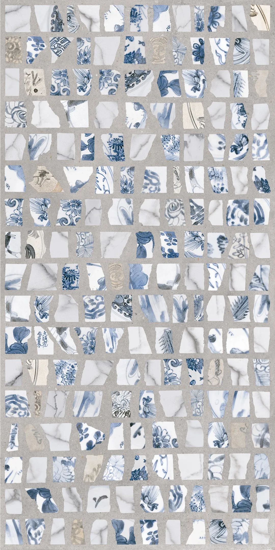 鹰牌2086现代砖，青花，绽放在现代艺术上的一抹蓝